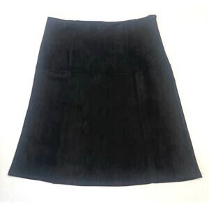 NEW Black βSupreme Suedeβ Skirt Bias Cut, by Essentials by Sioni, A-Line, Large